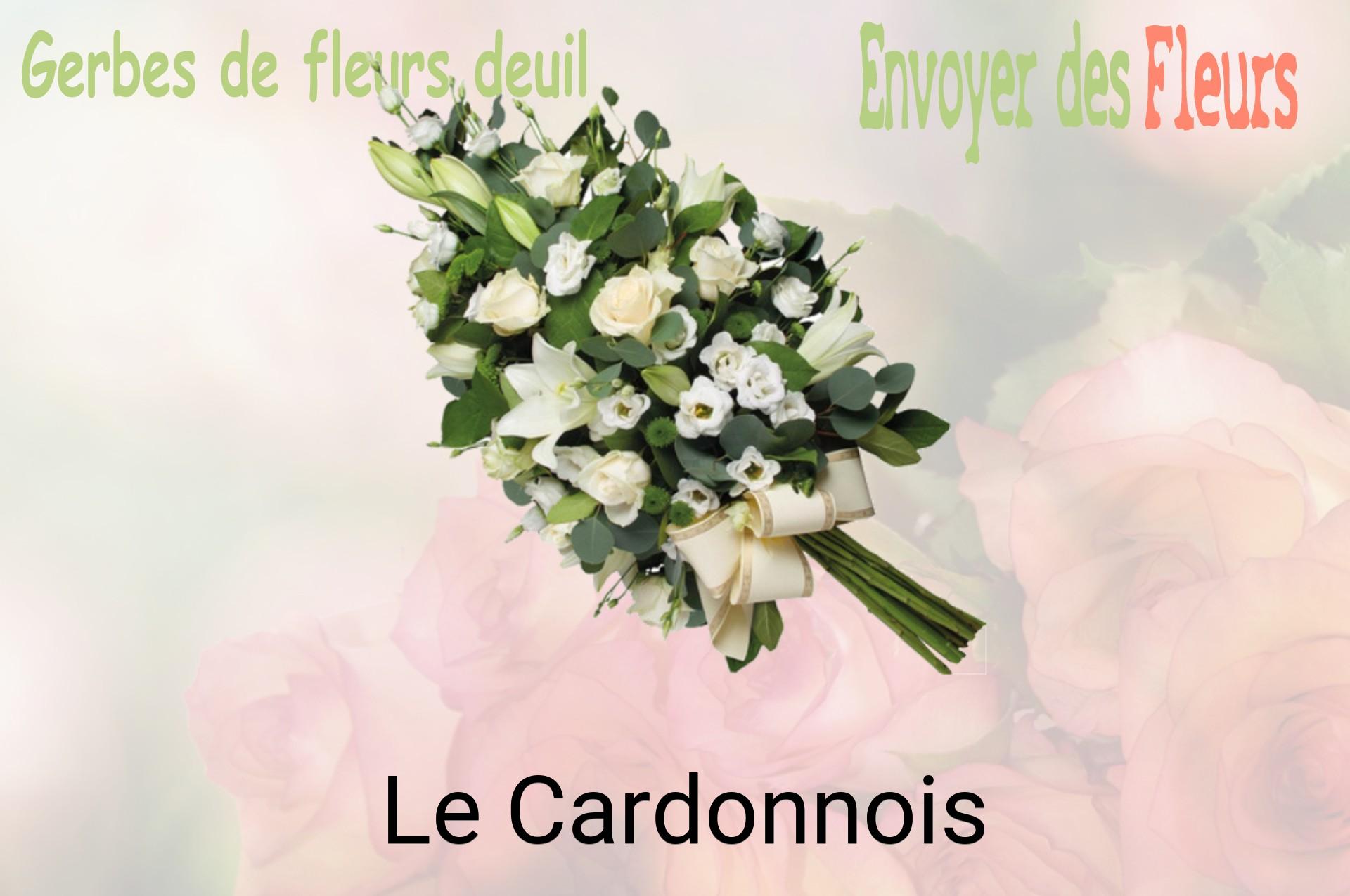 Gerbe de fleurs de deuil livrée à Le Cardonnois